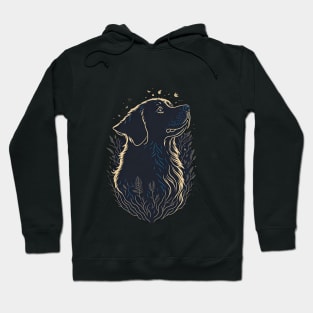 Captivating Black Flower Dog, Black Beauty in Bloom Hoodie